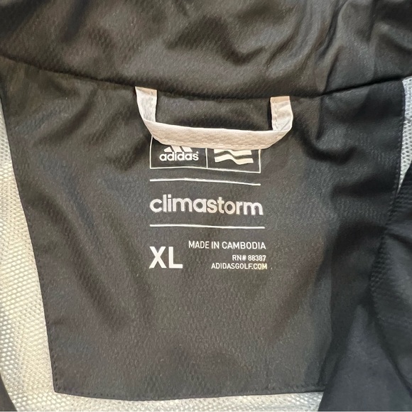 Adidas Climastorm Gray Golf Windbreaker Jacket Men’s XL Lightweight Full Zip - Picture 4 of 5